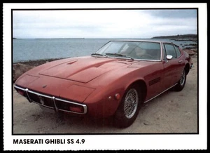 Maserati Ghibli SS 4.9 4 x 5.5 Inch RGA Car Collectors Card c1989 - Bild 1 von 2