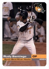 2003 South Bend Silver Hawks Grandstand #8 Rudy Santiago