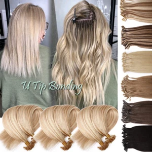 Keratin Bonding Hair Extensions Real Remy Echthaar Haarverlängerung 300 Strähnen - Bild 1 von 27
