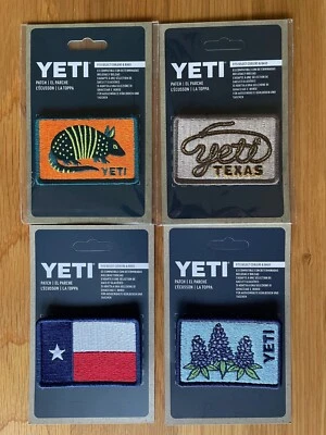 YETI Texas Patch Collection - Blubonnet, Flag, Armadillo, Rope - RARE