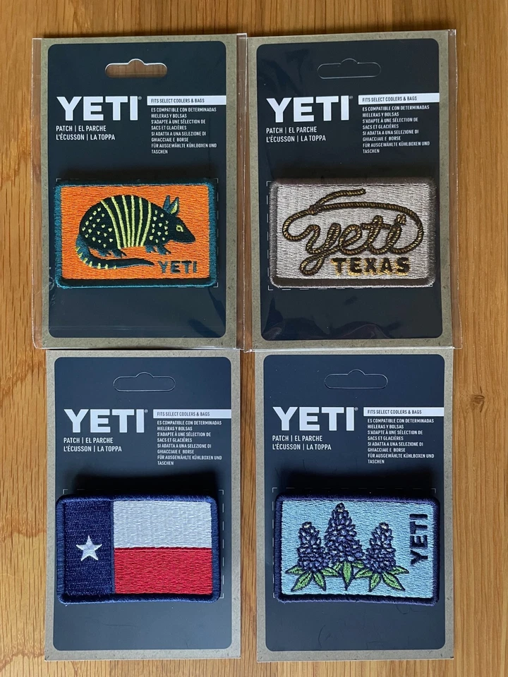 YETI Texas Patch Collection - Blubonnet Flag Armadillo Rope - RARE