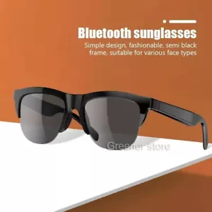 Smart Sans fil Bluetooth Musique Lunettes soleil Intégré Microphone Haut-parleur - Picture 1 of 17