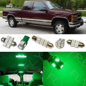 14x Green LED light interior package 1995-1998 Chevy Silverado / GMC Sierra CS5G - Bild 1 von 6
