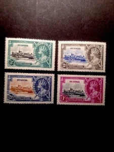 St.Lucia SG 109/112 GV Jubilee Set. 1935 Mounted Mint - Picture 1 of 2