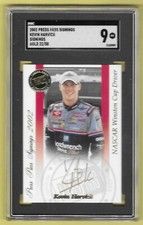 Kevin Harvick 2002 Press Pass Gold Signings Authentic Autograph Graded SGC 9