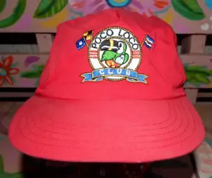 Vintage Poco Loco Club Cozumel Hat Toucan Logo - Picture 1 of 5