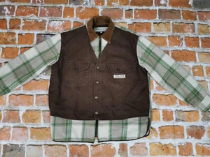 Chevignon Andjackorda Vintage Fleece Shirt Jacket Lumberjack Green Sz:L Tip Top - Picture 1 of 11