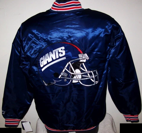 Giants Jacket New York Starter Throwback Style NFL Jacket BLUE   S L XL 2X Cover