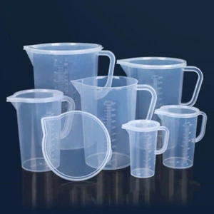 250/500/1000ml Plastic Measuring Cup Jug Clear Kitchen Liquid Beaker With Lid ɞ - Picture 1 of 15