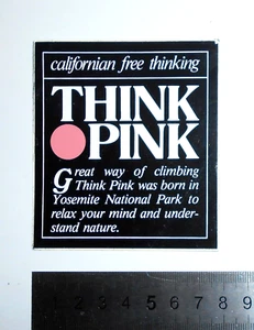 VINTAGE STICKER STICKER STICKER THINK PINK '80S - Picture 1 of 1