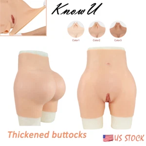 Silicone Fake Vagina Shorts Panty HipShaping Pants For Transgensers Crossdresser - Picture 1 of 16