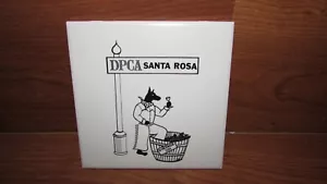 Vintage DPCA Santa Rosa CA Vino 1984 Doberman Pinscher Club Of America trivet - Imagen 1 de 2