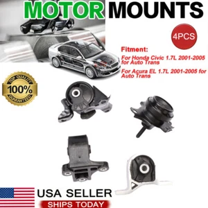 4Pcs Engine Motor & AT Transmission Mount for Honda Civic 1.7L 2001-2005 A4511 - Picture 1 of 7