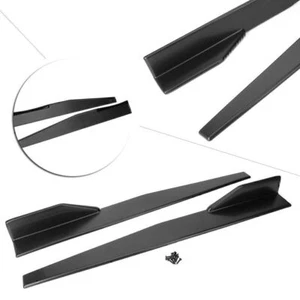 Black Side Skirt Extension Scractch Pate Universal For Toyota Honda Civic CR-V - Foto 1 di 10