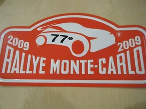 77 RALLYE MONTE CARLO PLATE 2009 FROM MONACO SEBASTIEN OGIER KRIS MEEKE KOPECKY - Picture 1 of 3