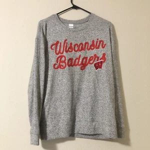 Wisconsin Badgers Sweatshirt Pullover Damen Gr. Medium grau rot " - Bild 1 von 6