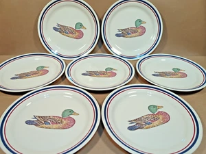 Vintage Corelle Mallard Duck Dinner Plates 10.25" USA Made Lot of 7 Very Nice - Picture 1 of 10