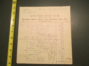 New Boston Hardware Co Stoves paints oils Minneapolis MN 1911 Letterhead 1617 - Picture 1 of 1