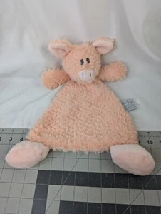 Demdaco orange Schwein Plüsch Rassel Lovey Sicherheitsdecke 2016 Stofftier #2 - Bild 1 von 8