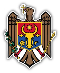 Moldova Coat Of Arms Car Bumper Sticker Decal - 3'', 5'' or 6'' - Picture 1 of 1