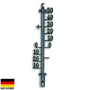 TFA Tyson Outdoor Weatherproof Metal Thermometer, Black, 41cm - Picture 1 of 4
