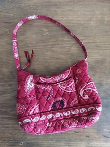 Vera Bradley Mesa Red Purse Quilted Paisley Bandana Small Handbag Retired - Picture 1 of 8