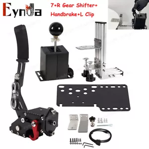 PC USB Simulator Shifter Handbrake w/ 7+R H Shifter Clip For G29 G27 G920 T300RS - Picture 1 of 14