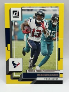 2022 Donruss Brandin Cooks #39 Yellow Press Proof Houston Texans NM - Picture 1 of 2