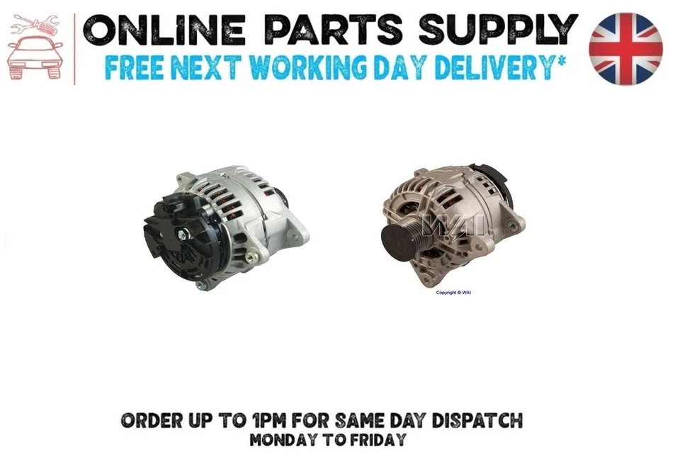 Alternator For Vauxhall Vivaro 2.5 Diesel 2003 to 2014 150Amp - Image 1 of 4