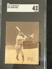 1934-36 National Chicle Batter Up #144 HOF Jimmy Foxx SGC VG-EX 4 High No.(R318)