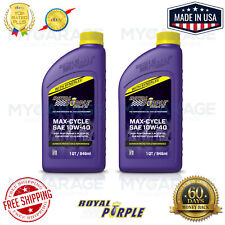 Royal Purple 10W40 Max Cycle Synthetic Liquid Motorcycle Engine Oil 1Qt Pack 2
