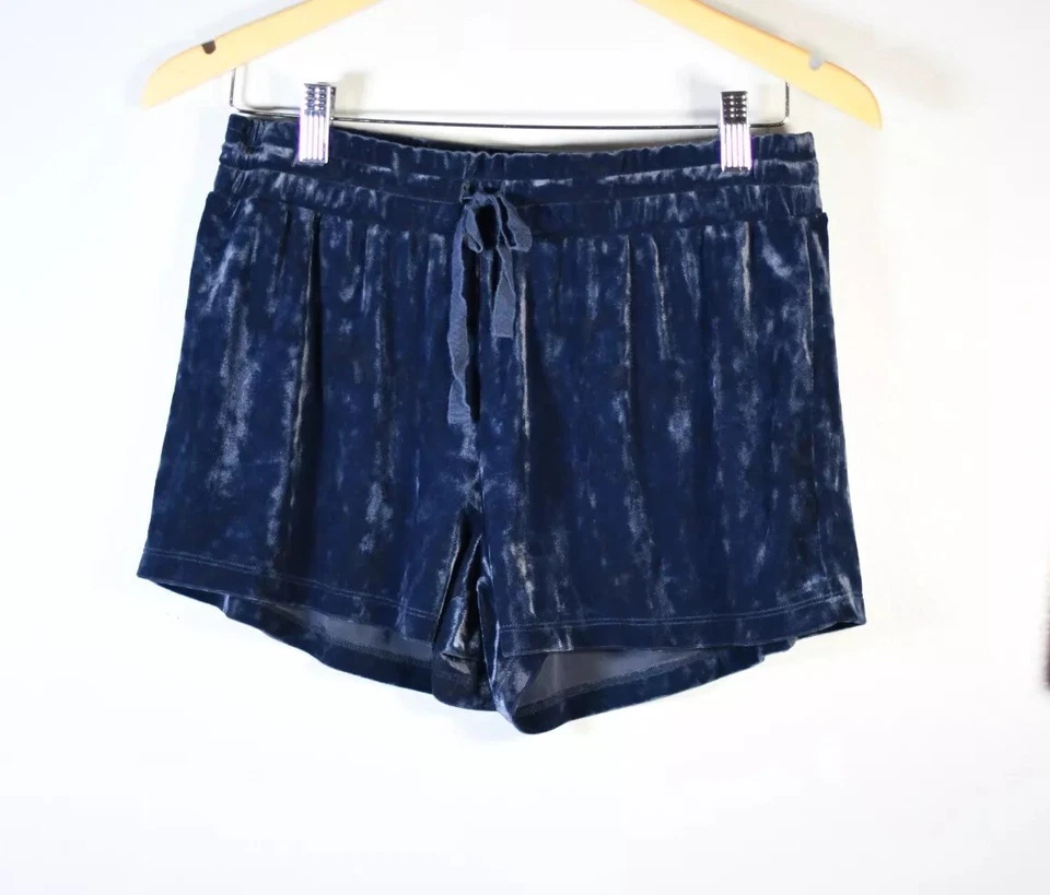 Aerie Azul Terciopelo Loungewear Pantalones Cortos Mujer Talla S Foto 1 de 4