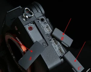 Cubierta de interfaz de tapa de micrófono de puerta con tapa de goma USB de 1 pieza para Sony A7III A7M3 A7R3 - Imagen 1 de 6