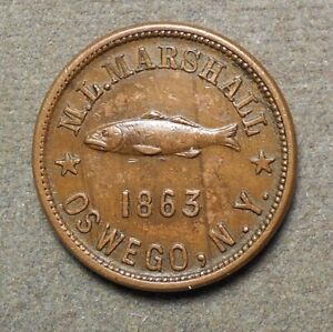 New ListingOswego Ny 695A-2a, M.L. Marshall (Big Ol’ Fish), Rare Coins Toys Fishing Tackle