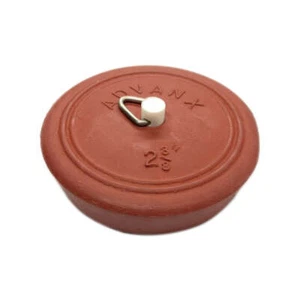 Red Pinned Rubber Plug Suits 55~60mm Sink, Basin and Bath 62065 - Picture 1 of 2