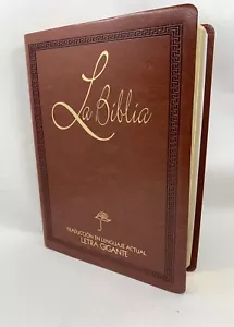 biblia traduccion lenguaje actual Letra Gigante 14 puntos Piel Imitation Café - Foto 1 di 8