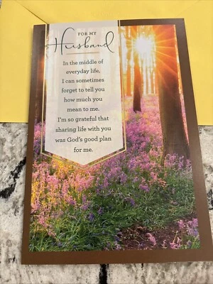 "Feliz Pascua para mi esposo bendición agradecida 5,5""x8"" tarjeta de felicitación religiosa" Foto 1 de 4