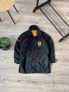 Vintage 90s Ferarri Racing Formula 1 Parka Jacket Men's Size S - Picture 1 of 9