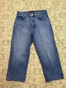NYDJ Womens Sz 4P Capris Ladies Mid Rise Stretch Casual Designer Jeans Blue - Picture 1 of 12