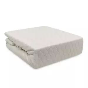 White Cotton Multi-Stretchable Sponge Bed Mattress Cover 4300 - Picture 1 of 1