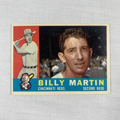 Billy Martin 1960 Topps #173 Cincinnati Reds MLB Vintage Baseball Card - Image 1 of 4