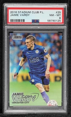 2016 Topps Stadium Club Premier League Jamie Vardy #25 PSA 8 - Image 1 of 2
