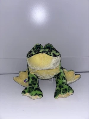 Ganz Webkinz 10” Plush Frog  BullFrog Green Black Spots Stuffed Animal NO CODE - Image 1 of 4