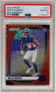 2024 Malik Nabers Topps Chrome Red Shimmer RC - PSA 10 Gem Mint... #34/35 - Bild 1 von 2