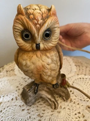 Vintage Hand-Painted Ceramic Owl Figurine by Ardalt. 6 1/2" Tall. Japan. - Image 1 of 4