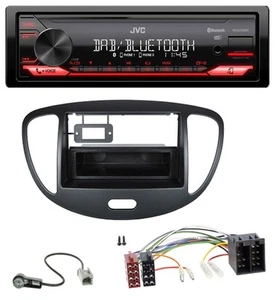 JVC DAB MP3 Bluetooth USB Autoradio für Hyundai i10 (2008-2013) schwarz - Bild 1 von 8