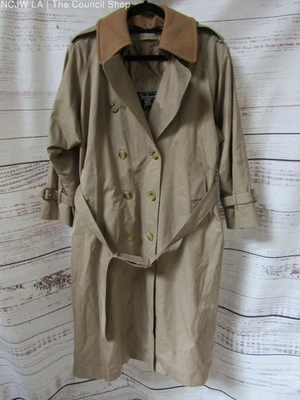 Burberry Men's Beige Double Breasted Belted Trench Coat Size M - Image 1 of 4