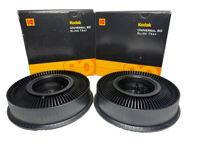 Kodak 80 Slide Ektagraphic Universal Carrusel Lote de 2 Bandejas CAT 144 3266 Foto 1 de 4
