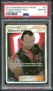 Pokemon Hidden Fates Giovanni's Exile 67 PSA 10 - Bild 1 von 1