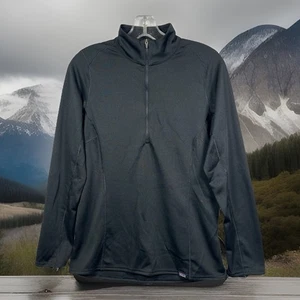 Patagonia Capilene mittelschweres Damen-Baselayer Polartec 1/2-Reißverschluss-Top schwarz Small S - Bild 1 von 8